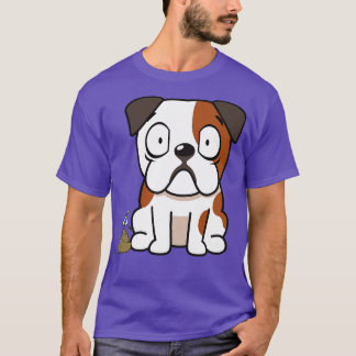 Funny Bulldog Smells Poo Poo T Shirt