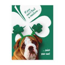 Funny Bulldog St. Patrick Day Anpassningsbar