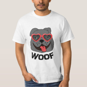 Funny Bulldog T Shirt för manar