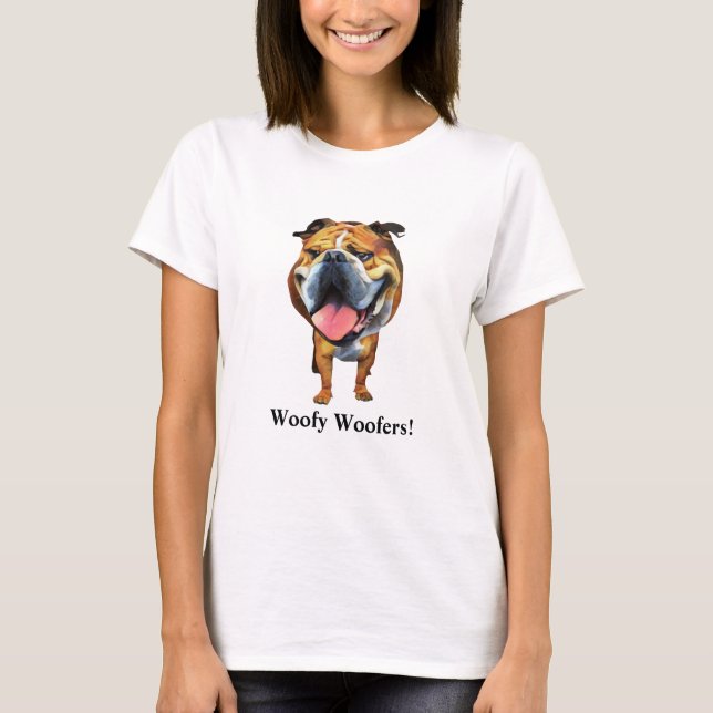 Funny Bulldog Womans T-Shirt (Framsida)
