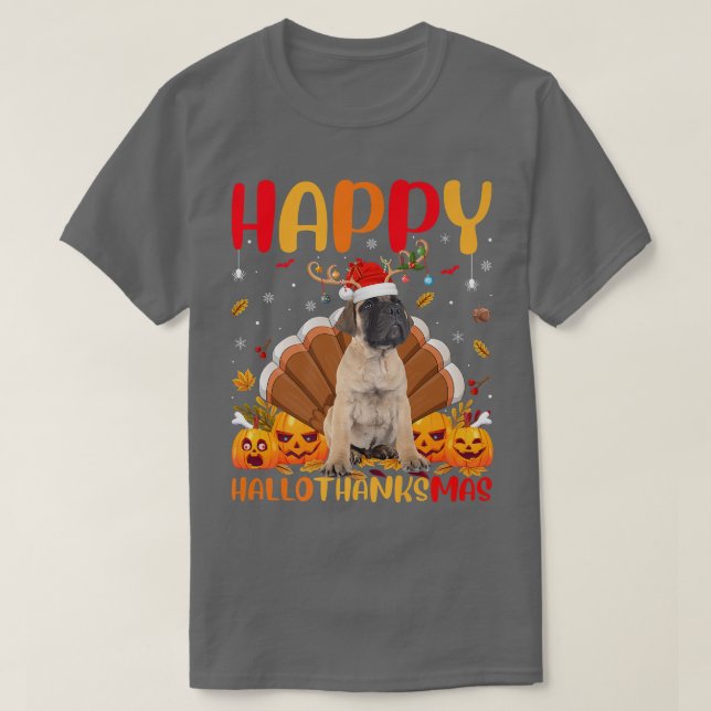 Funny Bullmastiff Hund älskare Lycklig Bullmastiff T Shirt (Design framsida)