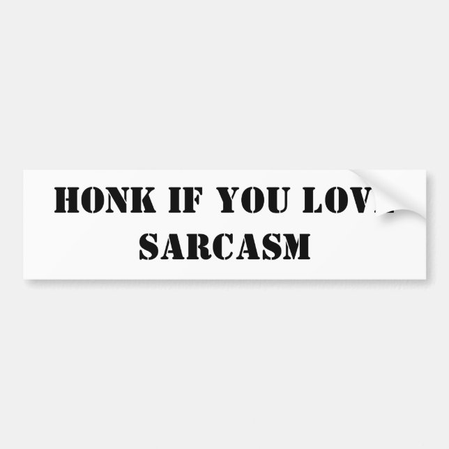 Funny Bumper Sticker Honk Bildekal (Framsidan)