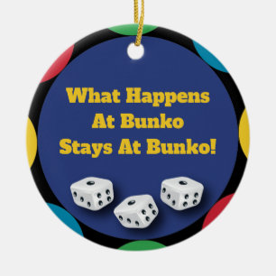 Funny Bunko Dice Game Helgdag Gift Julgransprydnad Keramik