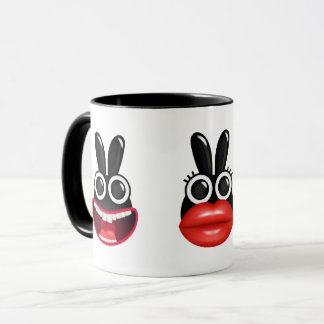 Funny Bunny Ansikte Mugg