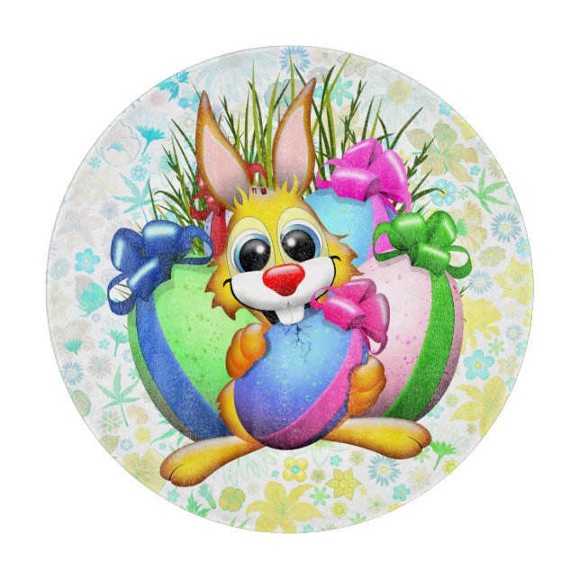 Funny Bunny biting an Easter Egg (Framsidan)