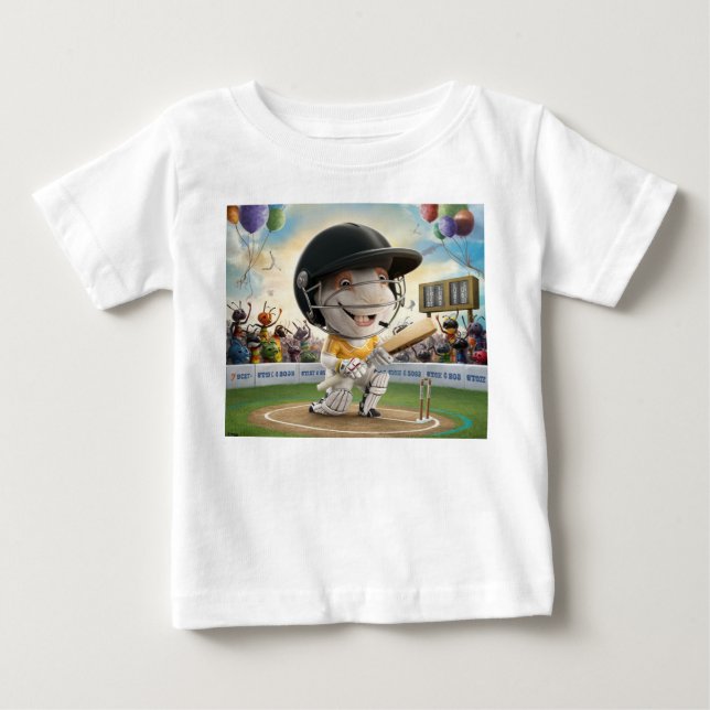 Funny bunny Cricket Batsmen T Shirt (Framsida)
