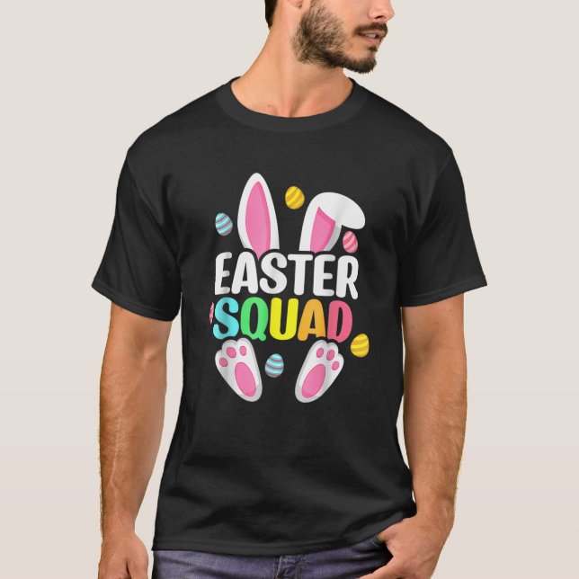 Funny Bunny Easter Squad Family Matching Easter Da T Shirt (Framsida)