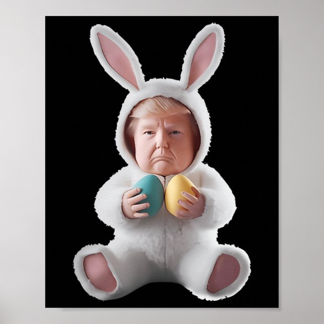Funny Bunny Easter Trump Meme Happy Easter Day  Poster (Framsidan)
