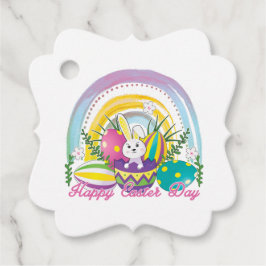 Funny Bunny Glad påsk Day Gåvor Etiketter