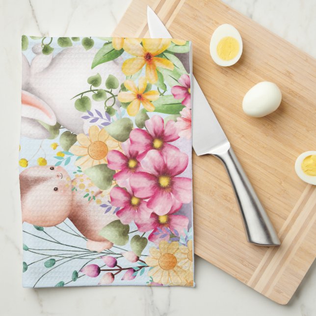 Funny Bunny Glad påsk Day Kökshandduk (Vikt i Fjärdedel)