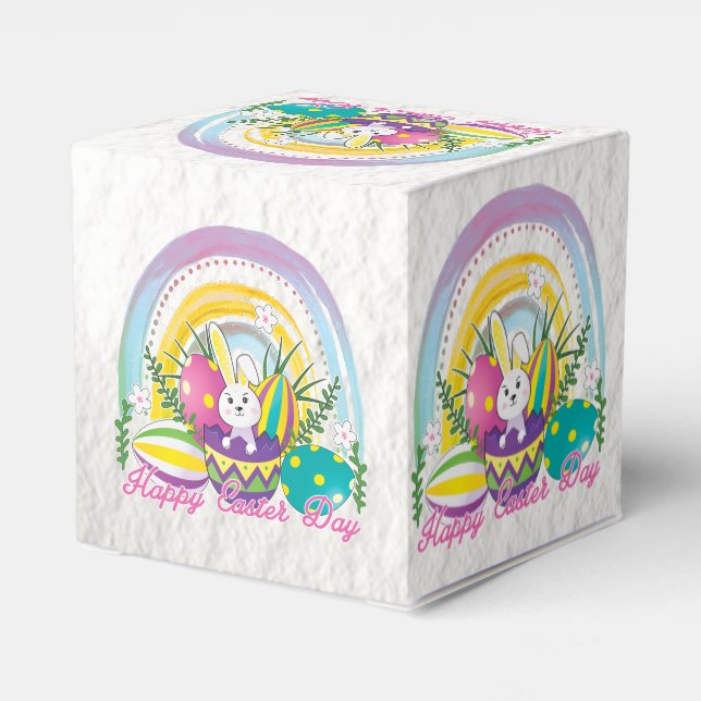 Funny Bunny Glad påsk Day Presentaskar (Baksidan Sidan)