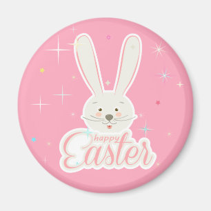 FUNNY BUNNY Glad påsk Eggs Hunt Party Magnet