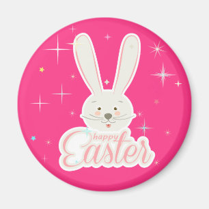 FUNNY BUNNY Glad påsk Eggs Hunt Party Magnet