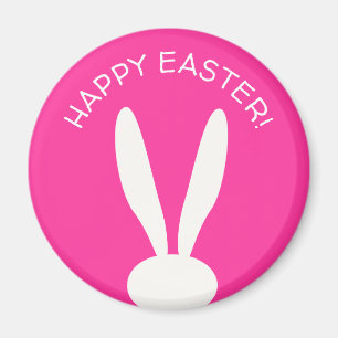 FUNNY BUNNY Glad påsk Eggs Hunt Party Modern Magnet