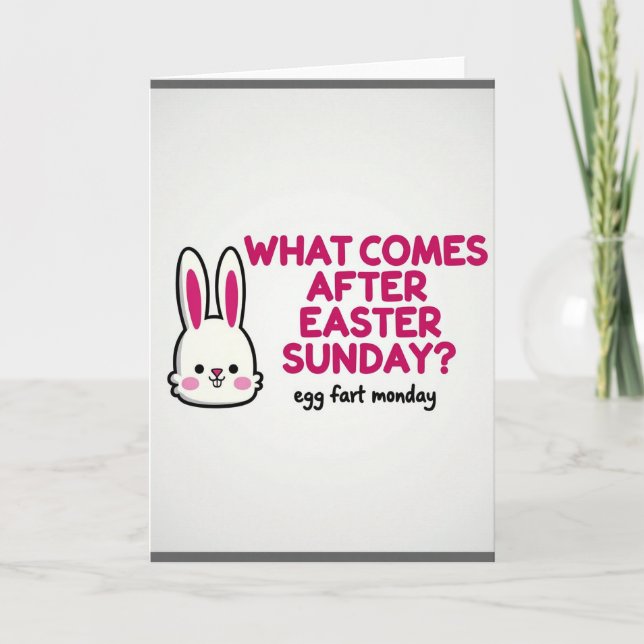 Funny Bunny Joke Card Kort (Framsida)