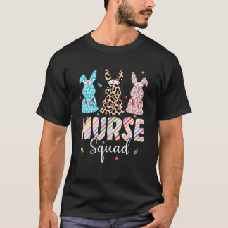 Funny Bunny Nurse Squad Påsk Leopard Rabbit Nurs T Shirt
