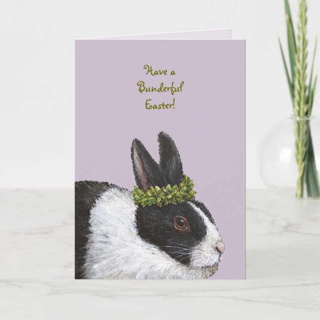 Funny Bunny Påsk-kort Helgkort (Framsida)
