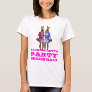 Funny bunny tjej Bachelorette Party T-shirt