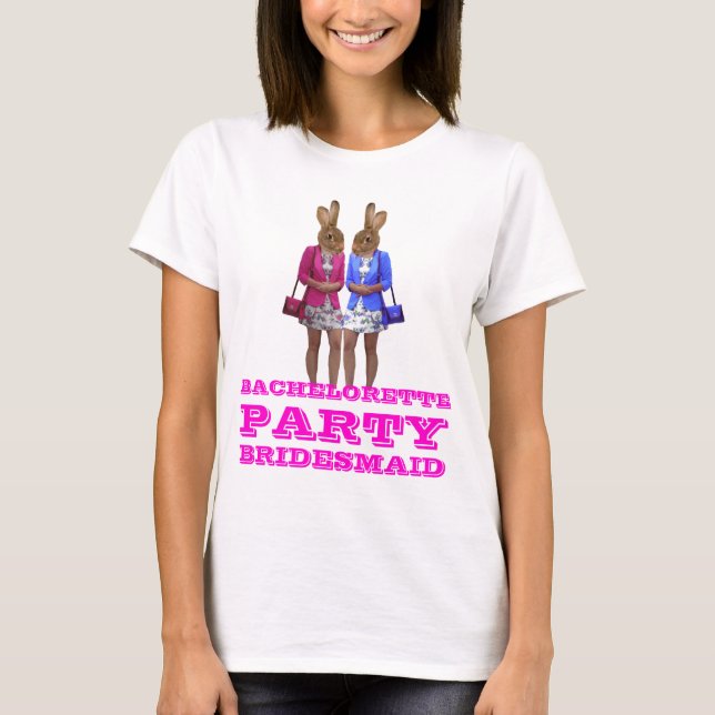 Funny bunny tjej Bachelorette Party Tee (Framsida)