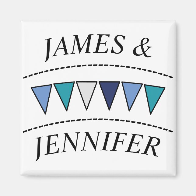 Funny Bunting Namn Magnet (Framsidan)