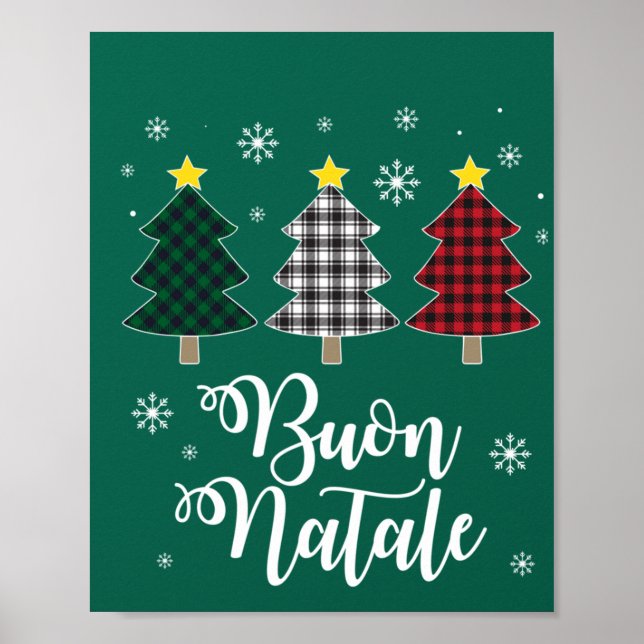 Funny Buon Natale Italien Julafton Helgdag Italien Poster (Framsidan)