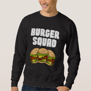 Funny Burger För manar Women Hamburger Cheeseburge Lång Ärmad Tröja