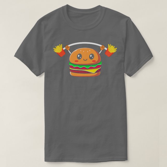 Funny Burger Lyfts Fries T Shirt (Design framsida)