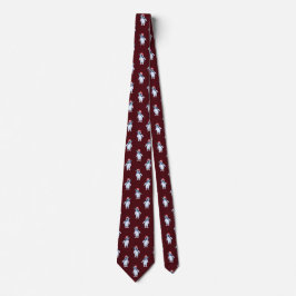 Funny Burgundy Penguin Tie för Djur älskare Slips
