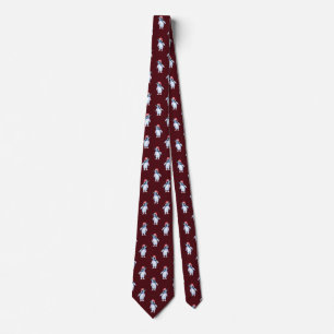 Funny Burgundy Penguin Tie för Djur älskare Slips