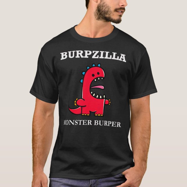 Funny Burpzilla Dinosaur Burp Zilla Boy Girl Kid A T Shirt (Framsida)