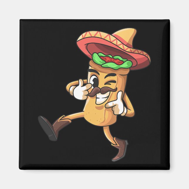 Funny Burrito Mexican Cinco De Mayo Fiesta Costume Magnet (Framsidan)