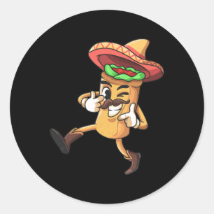 Funny Burrito Mexican Cinco De Mayo Fiesta Costume Runt Klistermärke