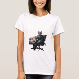 Funny Business Cat CEO Boss Office Humor Graphic T Shirt