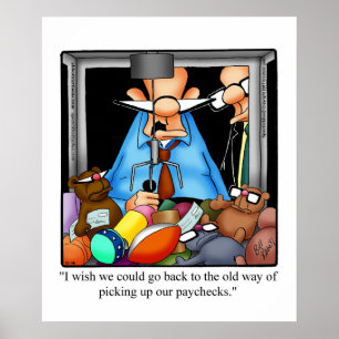 Funny Business Kontors humor Poster