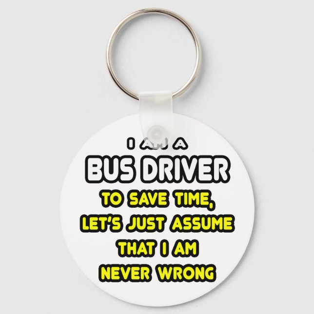 Funny Buss Driver T-Shirts and Gifts Nyckelring (Framsida)