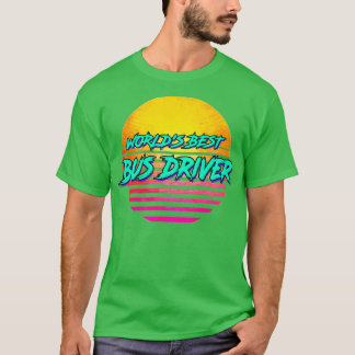 Funny Buss-drivrutin Retro 1980s Gift T Shirt