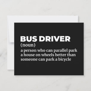 Funny Buss-drivrutinsdefinition Vykort