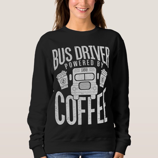 Funny Buss-förare behöver kaffekolans Buss design T Shirt (Framsida)