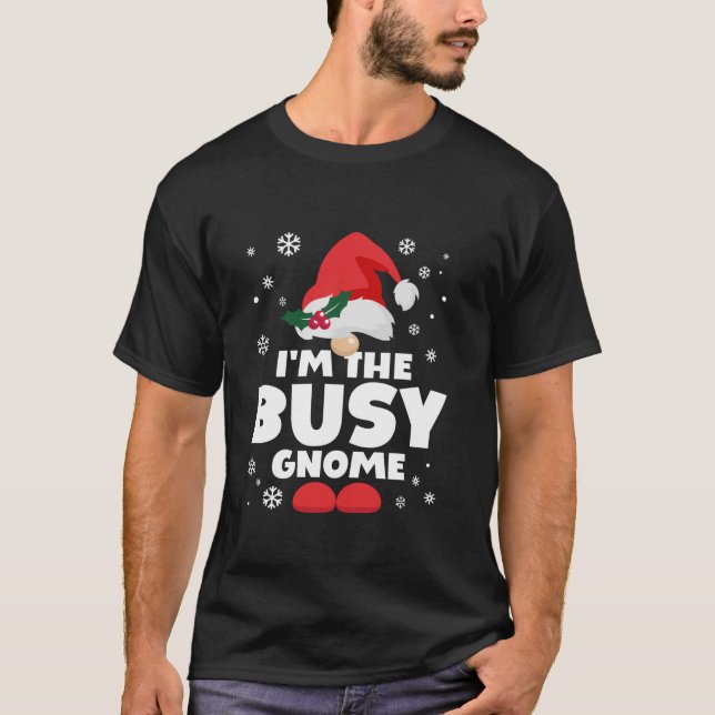 Funny Busy Gnome Family Matching Group Happy Chris T Shirt (Framsida)