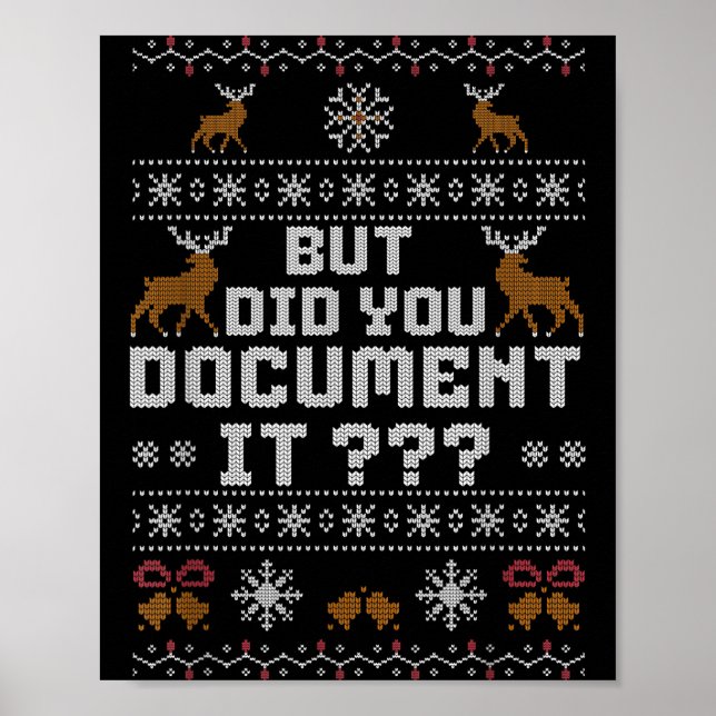 Funny But Did You Doent It Holiday Office Ugly Chr Poster (Framsidan)