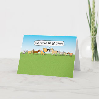 Funny Butt Sniffing Hundar Birthday Card Kort