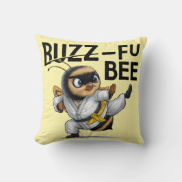 Funny Buzz-Fu Bee Martial Arts Dekorativ kudde