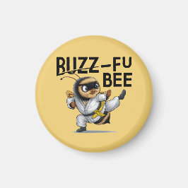 Funny Buzz-Fu Bee Martial Arts Magnet