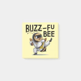 Funny Buzz-Fu Bee Martial Arts Post-it Notes Block