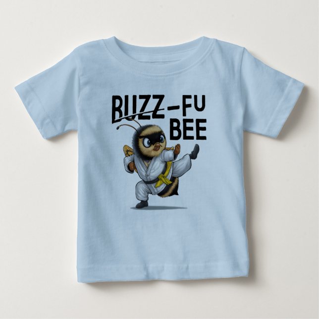 Funny Buzz-Fu Martial Arts T Shirt (Framsida)
