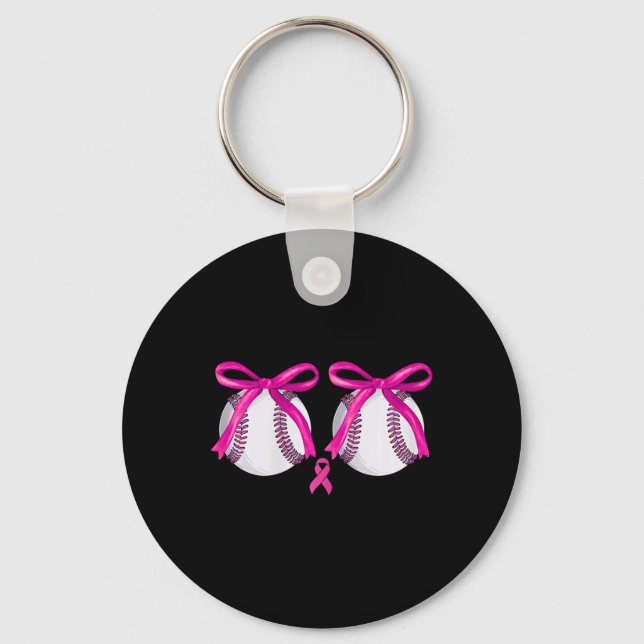 Funny Bysebyll Breast Cancer Awareness Coqu Nyckelring (Framsida)