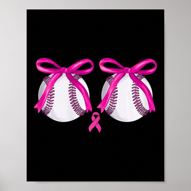Funny Bysebyll Breast Cancer Awareness Coqu Poster (Framsidan)