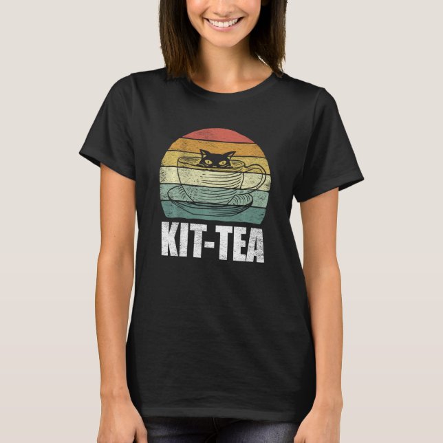 Funny Ca Kit Tea Funny Cat Lover Cute Black Cat T Shirt (Framsida)