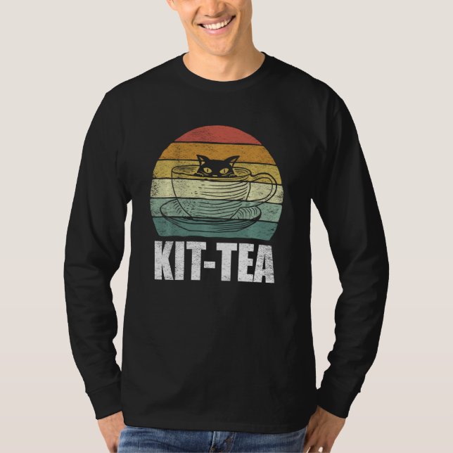 Funny Ca Kit Tea Funny Cat Lover Cute Black Cat T Shirt (Framsida)
