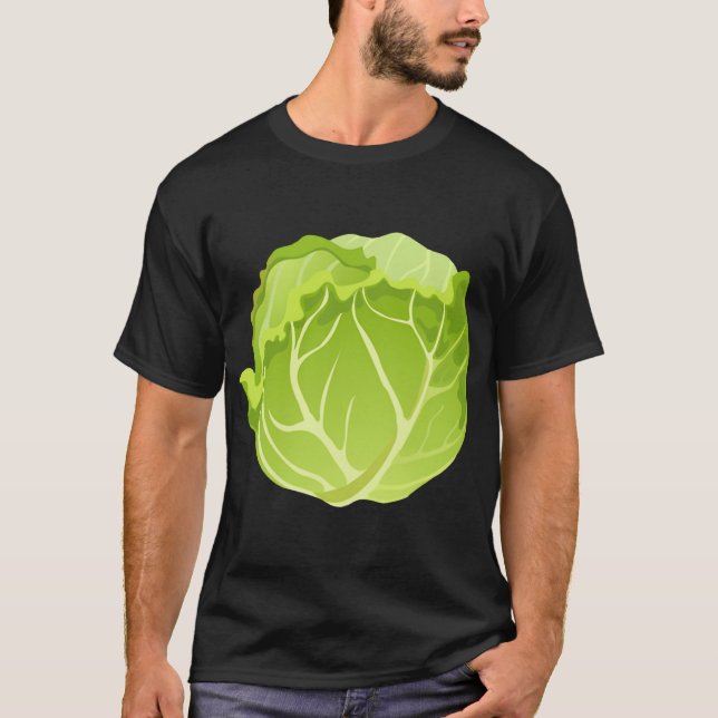 Funny Cabbage Fruit Halloween Costume Cabbage T Shirt (Framsida)